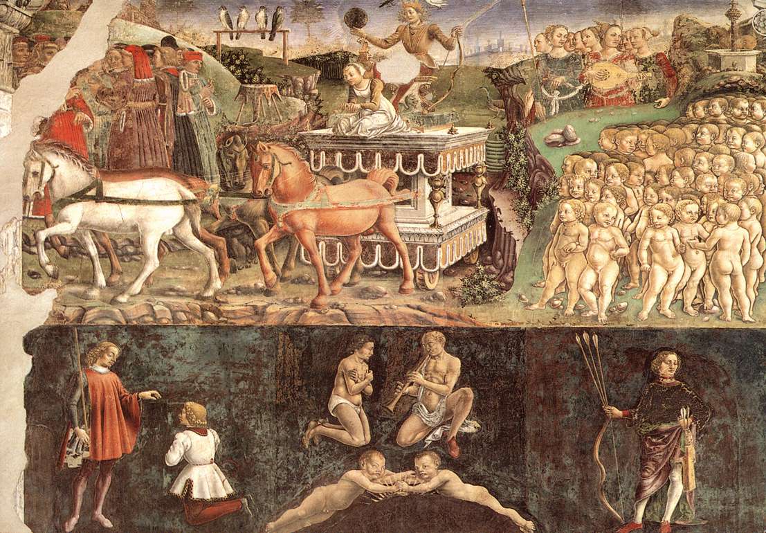 Cossa, Francesco del (1436-1478)- Allegory of May - Triumph of Apollo (detail) 1.jpg
